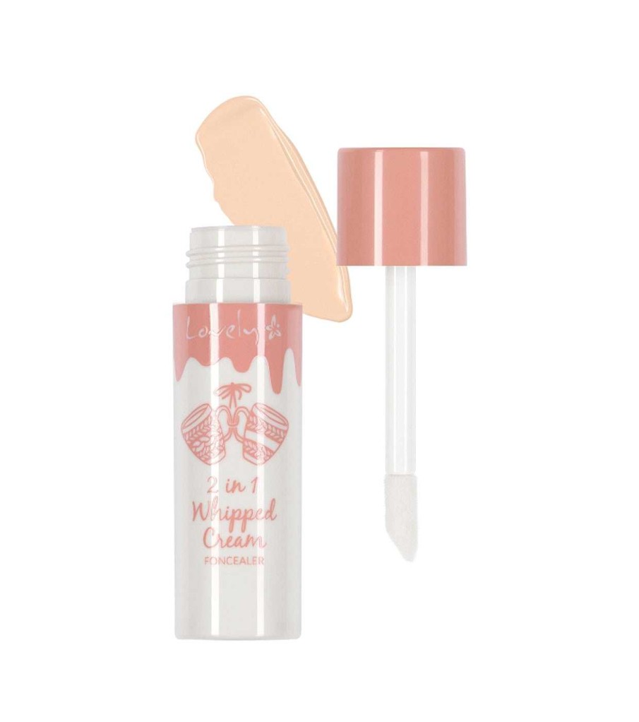 Base De Maquillaje Fluida | Lovely Lovely - *Cozy Feeling* - Base De Maquillaje Y Corrector 2 In 1 Whipped Cream - 01: Porcelain