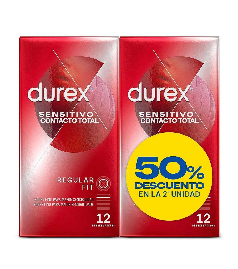 Masaje Y Relaciones Sexuales | Durex Durex - Preservativos Sensitivo Contacto Total - 2 X 12 Unidades