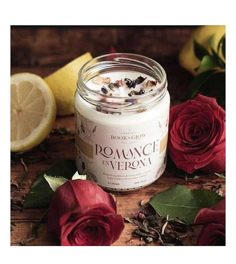 Velas | Book and Glow Book And Glow - *Mundos Extraordinarios* - Vela De Soja Vegana - Romance En Verona