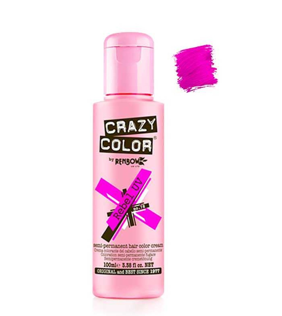 Tintes | Crazy Color Crazy Color - Crema Colorante Para El Cabello - N 78: Rebel Uv 100Ml