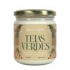 Velas | Book and Glow Book And Glow - *Mundos Extraordinarios* - Vela De Soja Vegana - Tejas Verdes