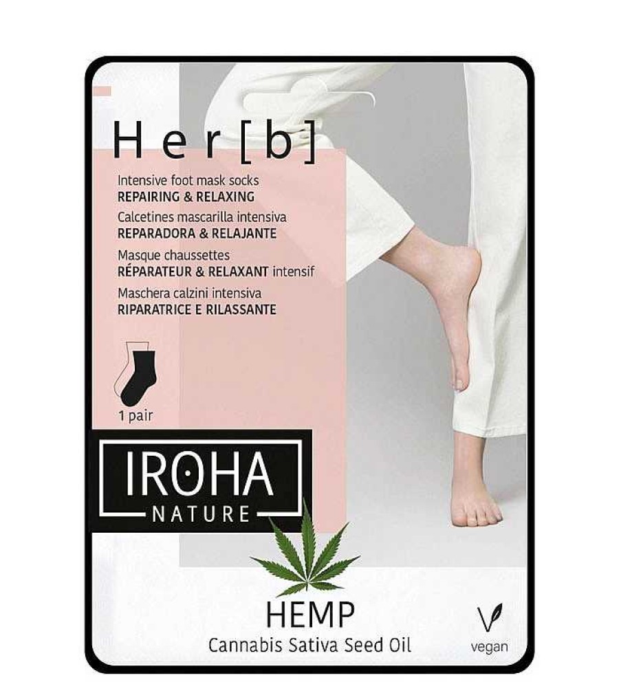 Cuidado De Los Pies | Iroha Nature Iroha Nature - *Hemp* - Calcetines Mascarilla Intensiva - Reparadora Y Relajante