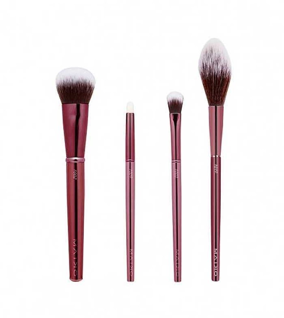 Sets De Brochas | MAIKO Maiko - Set De 4 Brochas Luxury Burgundy