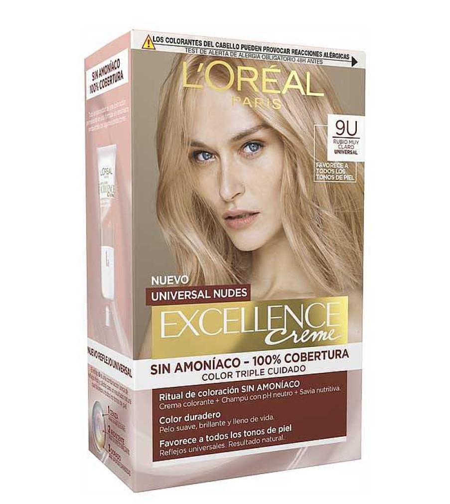 Tintes | Loreal Paris Loreal Paris - Coloraci N Excellence Creme Universal Nudes - 9U: Rubio Muy Claro