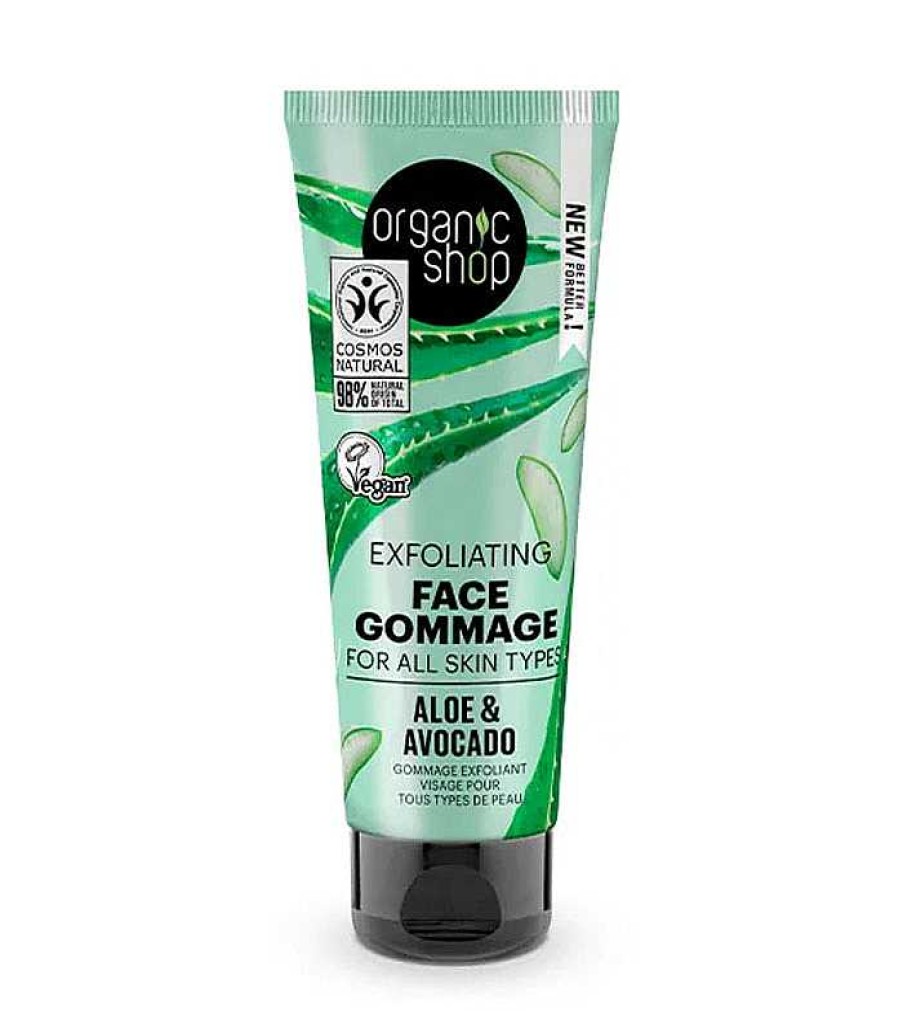 Exfoliante Facial | Organic Shop Organic Shop - Exfoliante Para Todo Tipo De Pieles - Aloe Y Aguacate