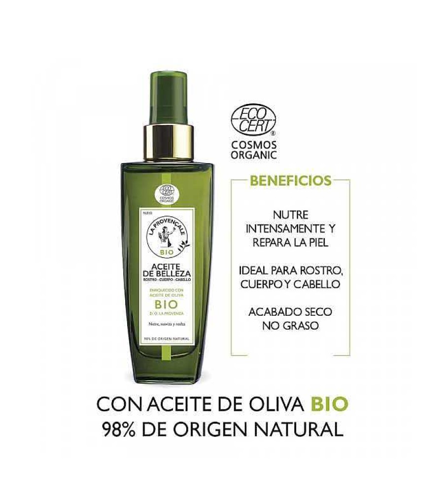 Aceites Capilares | La Provençale Bio La Proven Ale Bio - Aceite Para Rostro, Cuerpo Y Cabello - Aceite De Oliva Bio