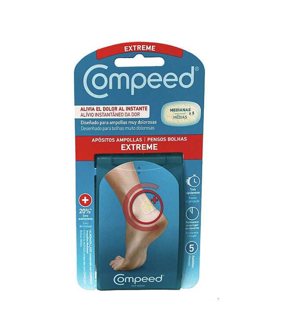 Cuidado De Los Pies | Compeed Compeed - Ampollas Talones Extreme - 5 Ap Sitos Medianos