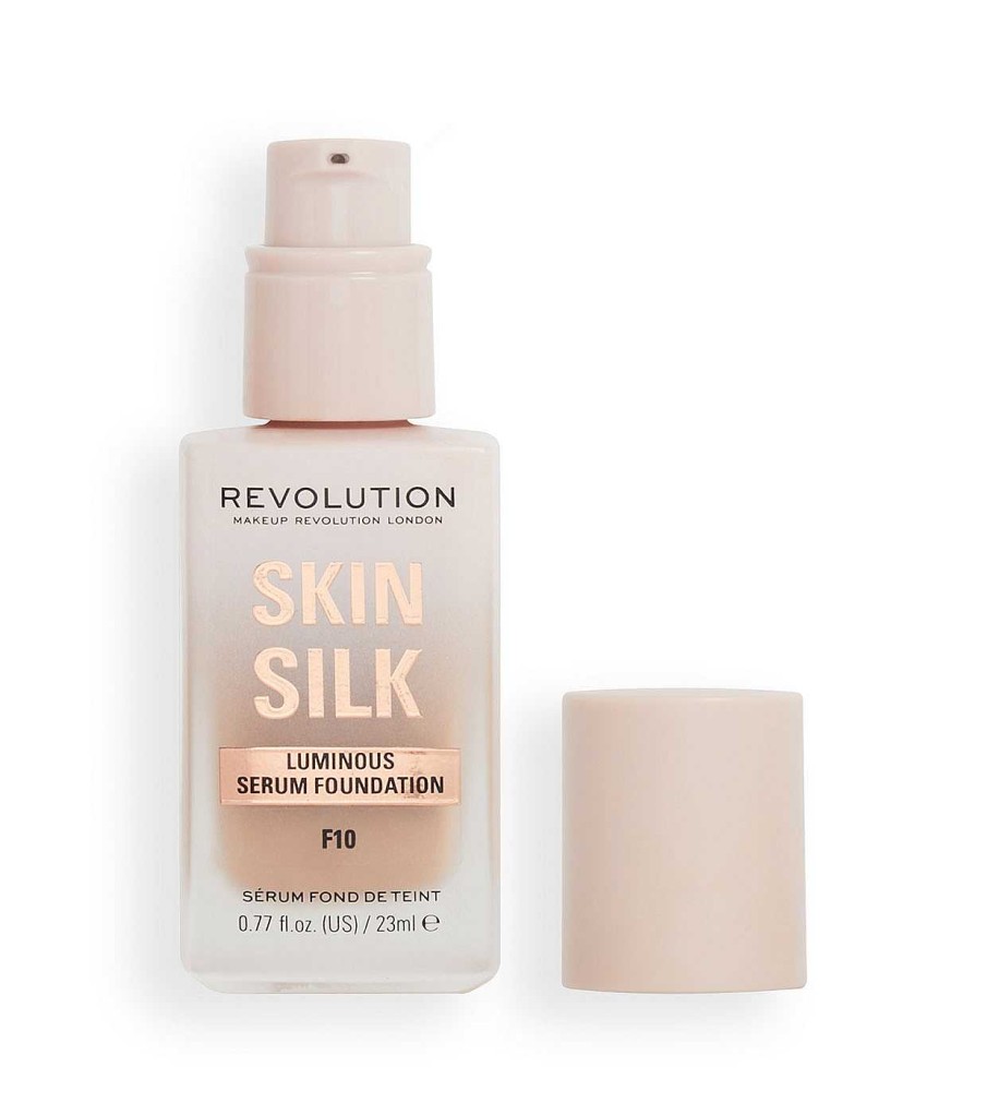 Base De Maquillaje Fluida | Makeup Revolution Revolution - Base De Maquillaje Skin Silk Serum Foundation - F10