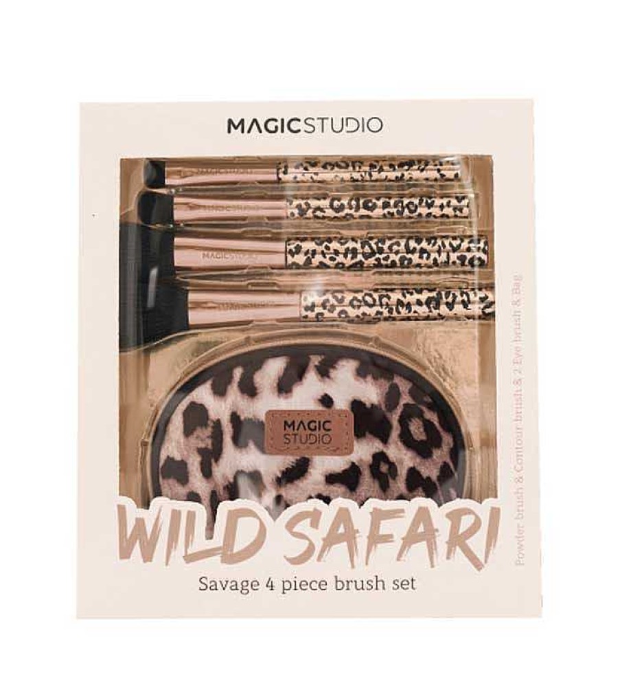 Sets De Brochas | Magic Studio Magic Studio - *Wild Safari* - Set De 4 Brochas Savage