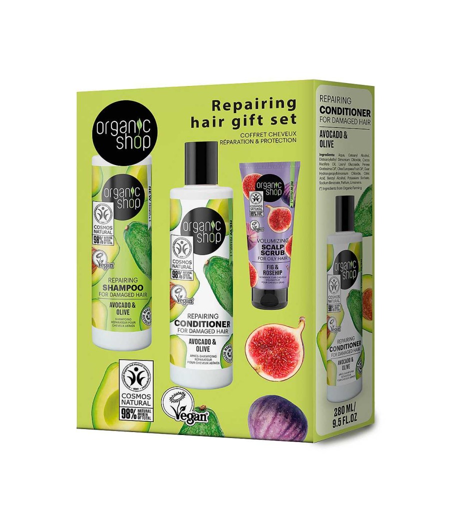 Perfumes Y Sets Para Ella | Organic Shop Organic Shop - Set De Regalo Reparaci N Capilar Con Aguacate Y Oliva