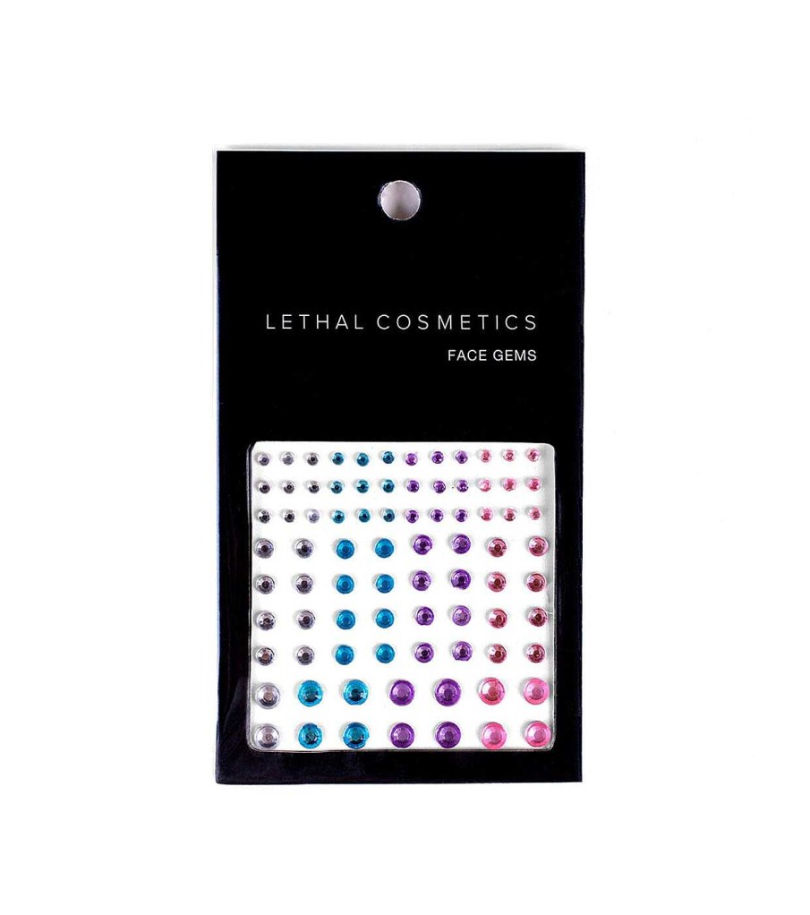 Maquillaje Art Stico | Lethal Cosmetics Lethal Cosmetics - Joyas Adhesivas Para Rostro Face Gems - Colorful