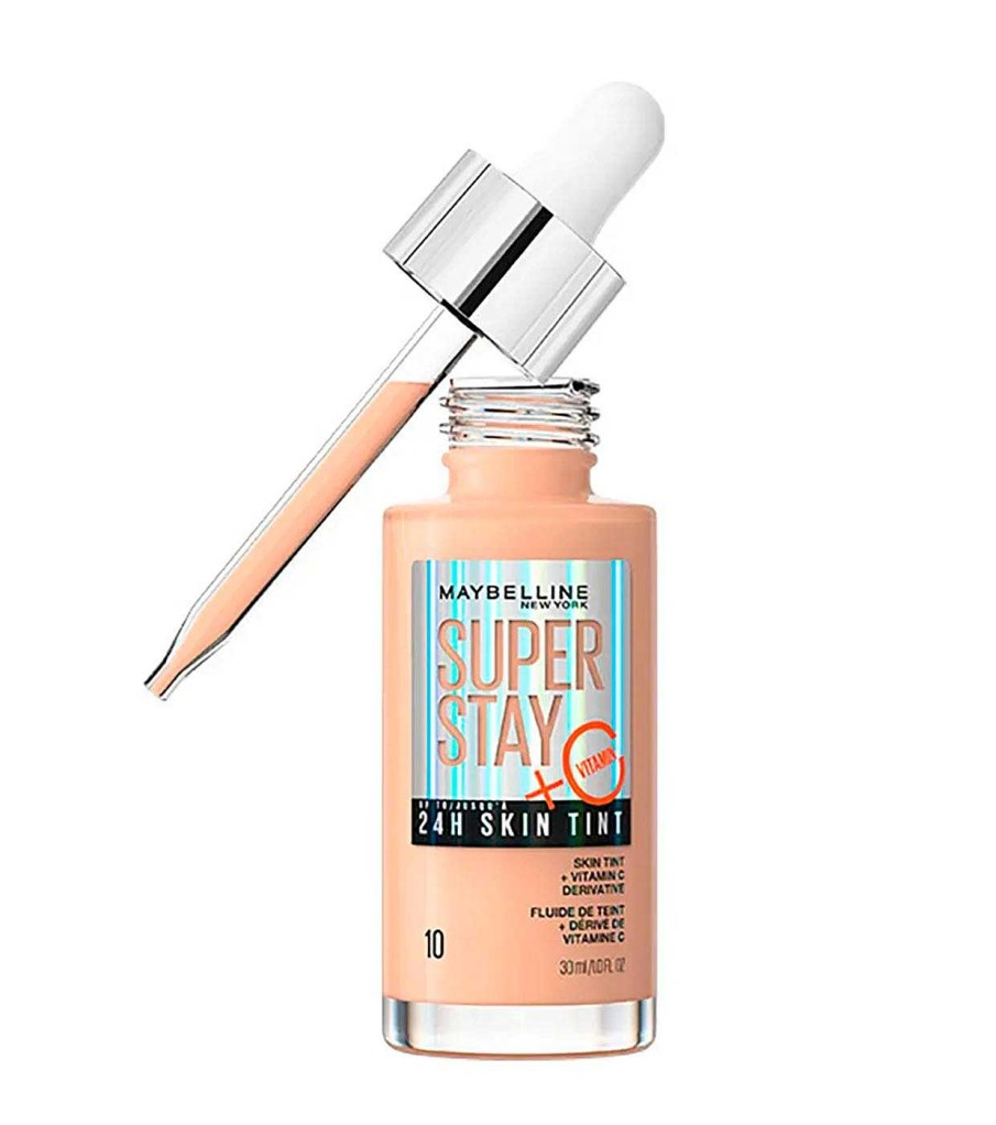 Base De Maquillaje Fluida | Maybelline Maybelline - Base De Maquillaje En S Rum Superstay 24H Skin Tint + Vitamina C - 10