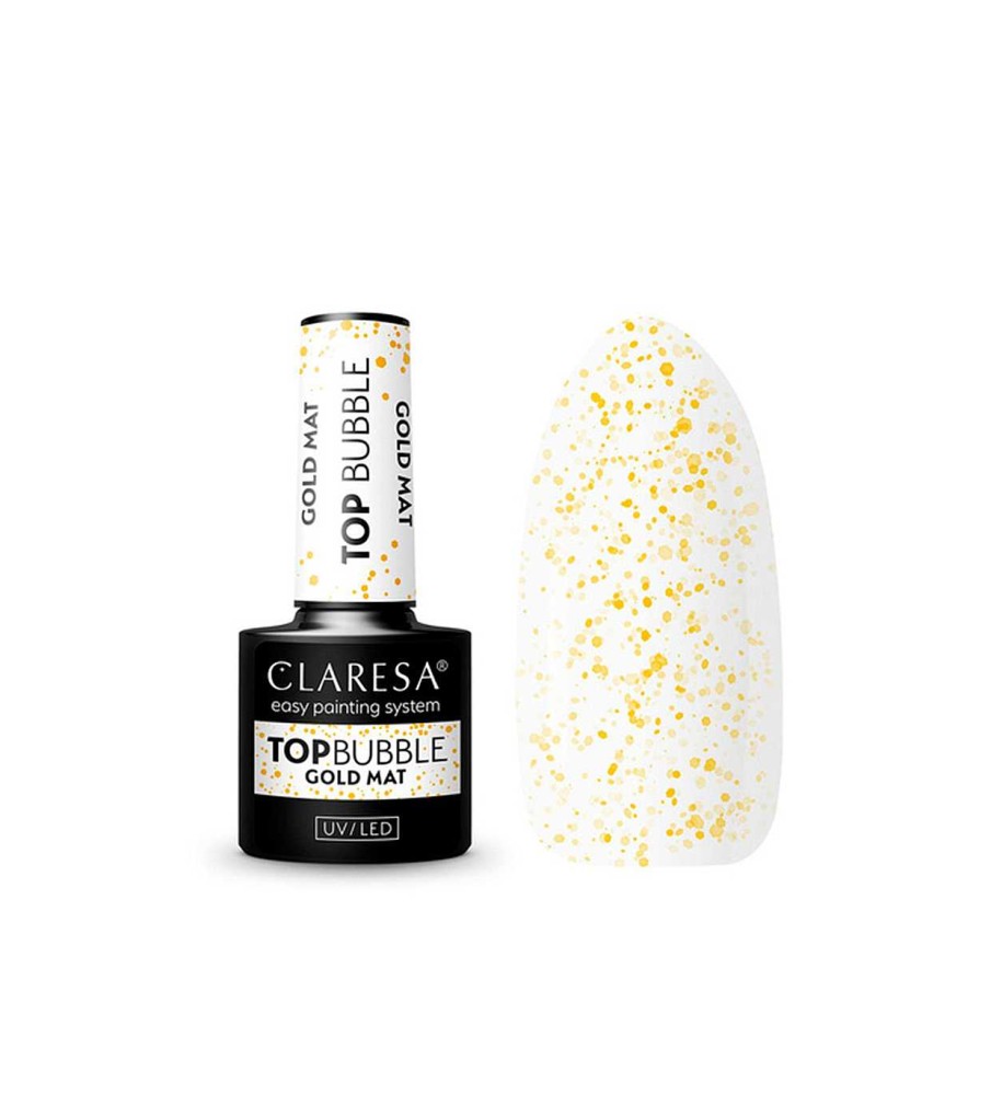 Gel Y Semipermanentes | Claresa Claresa - Top Bubble - Gold Matt