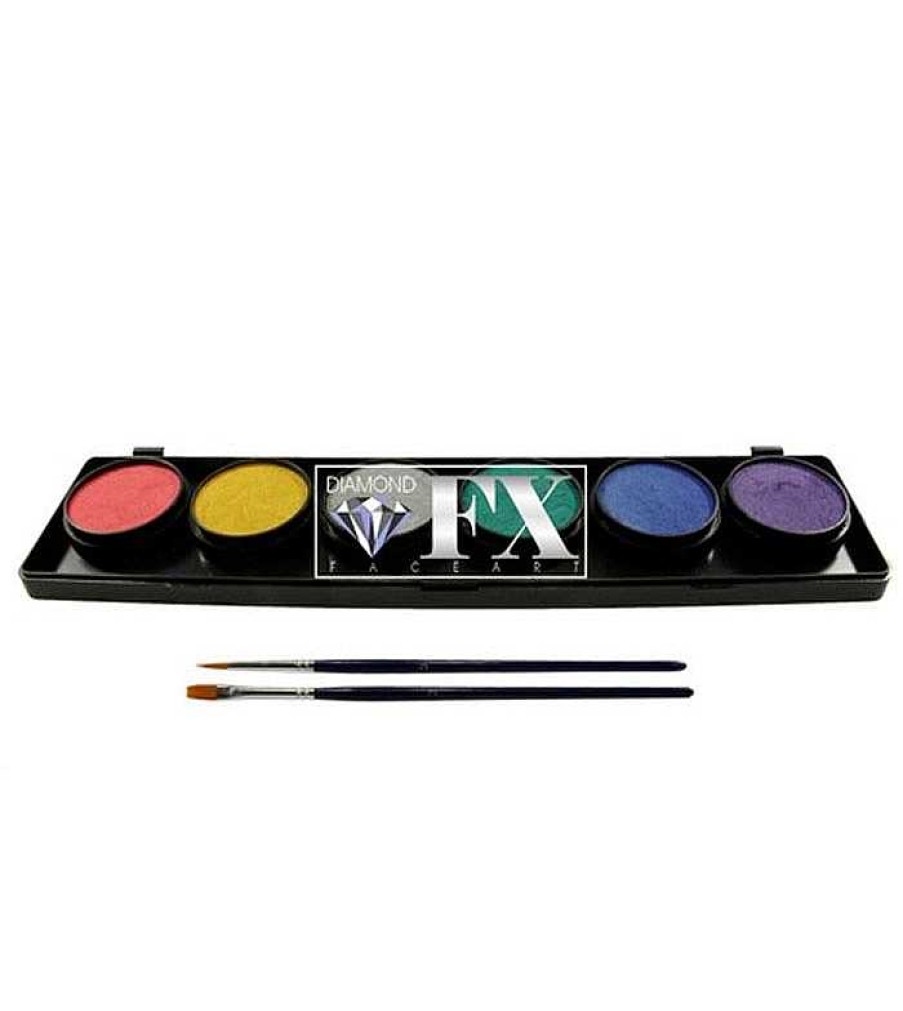 Maquillaje Art Stico | Diamond FX Diamond Fx - Paleta 6 Aquacolores Metalizados - Dfxfsm6M