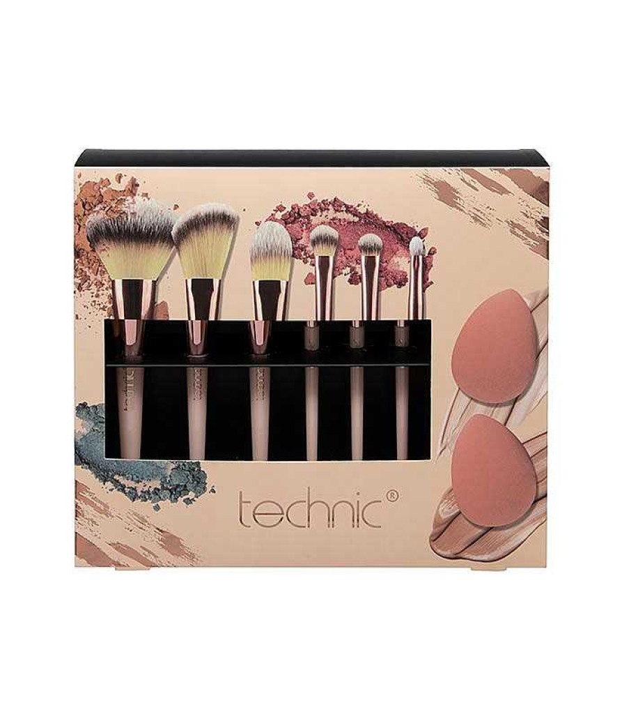 Sets De Brochas | Technic Cosmetics Technic Cosmetics - Set De 6 Brochas Y Esponjas