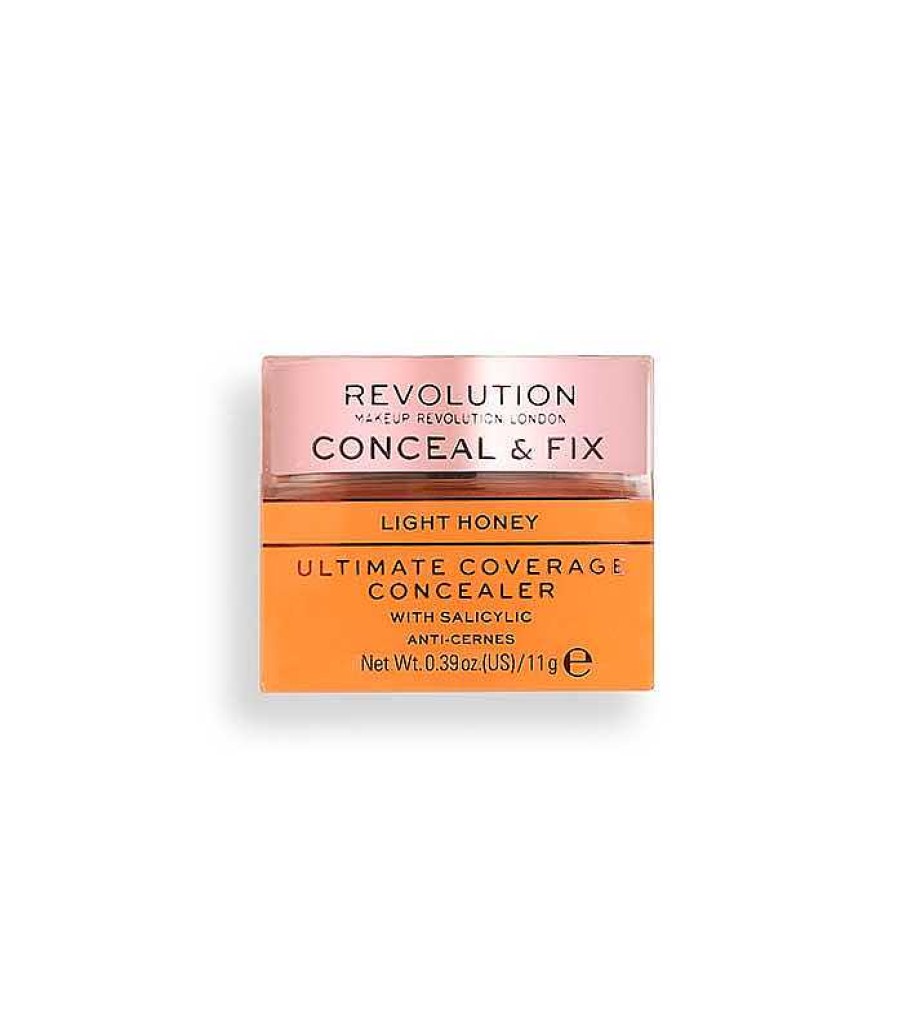 Correctores En Crema | Makeup Revolution Revolution - Corrector Ultimate Coverage Conceal & Fix - Light Honey