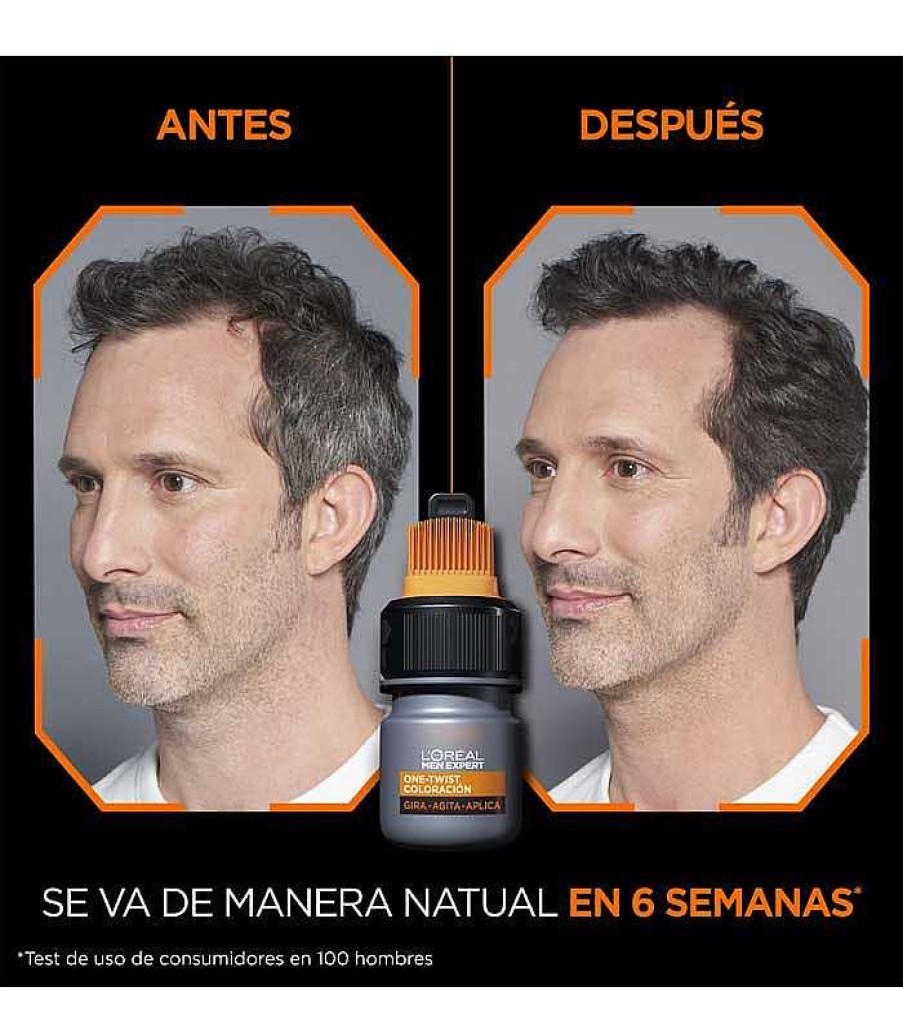 Tintes | Loreal Paris Loreal Paris - Coloraci N Capilar Masculina One-Twist Men Expert - 02: Natural Black