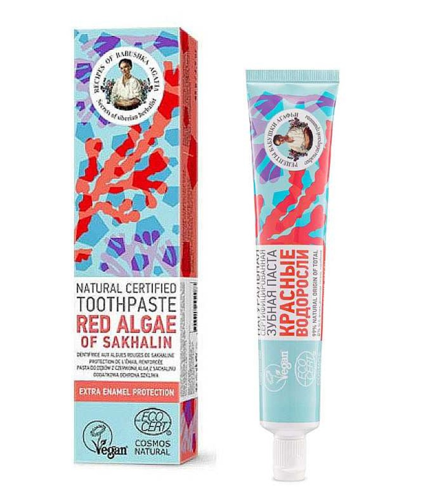 Higiene Bucodental | Babushka Agafia Babushka Agafia - Pasta De Dientes De Alga Roja De Sajal N - Protecci N Extra Del Esmalte