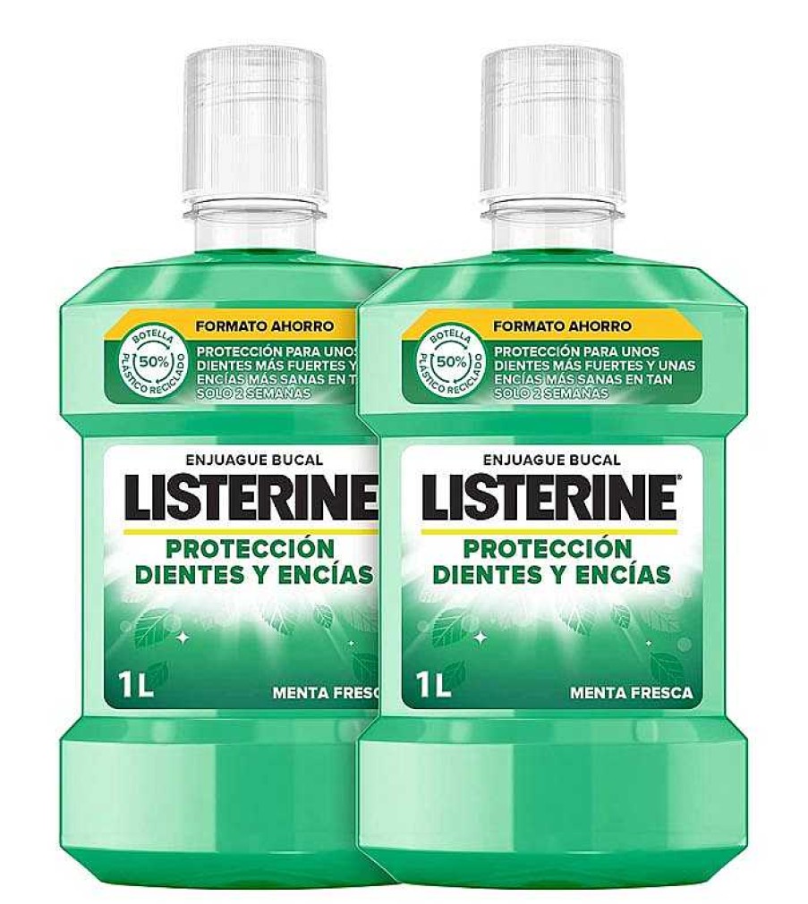 Higiene Bucodental | Listerine Listerine - Duplo Enjuague Bucal Protecci N Dientes Y Enc As 1000Ml