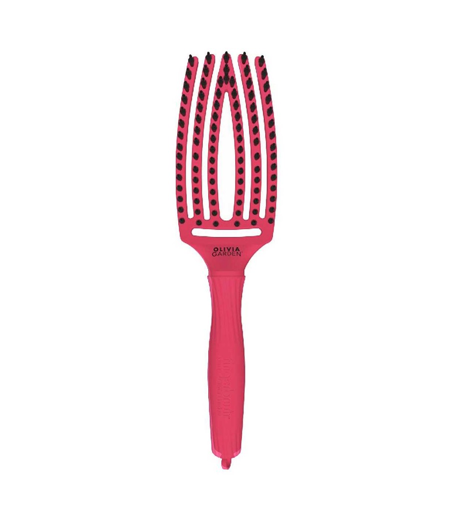 Accesorios Cabello | Olivia Garden Olivia Garden - Cepillo Para Cabello Fingerbrush Combo Medium - Hot Pink