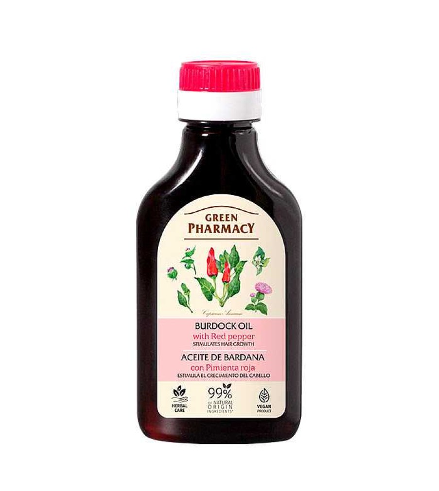 Aceites Capilares | Green Pharmacy Green Pharmacy - Aceite De Bardana Capilar - Pimienta Roja