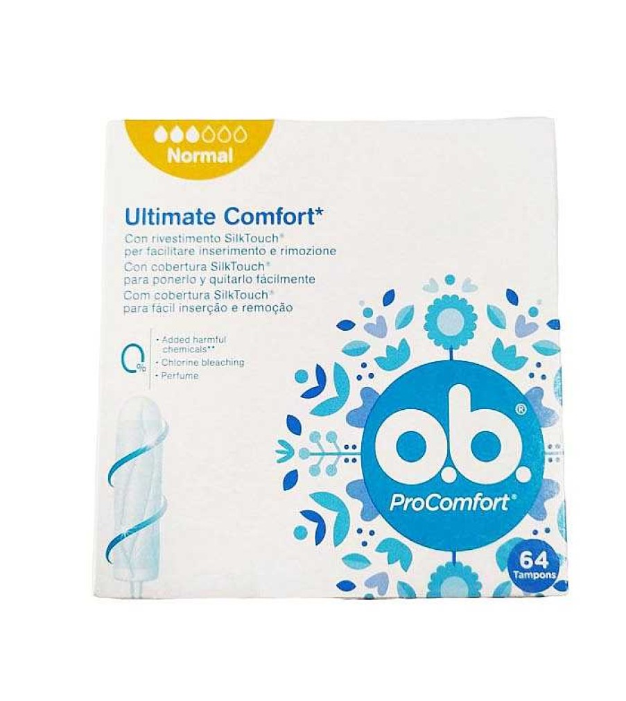 Higiene Ntima | o.b. O.B. - Tampones Procomfort Ultimate Comfort Normal - 64 Unidades