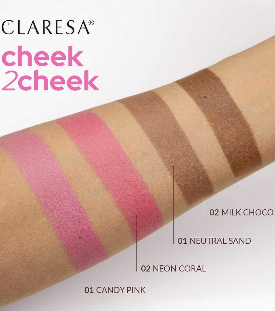 Colorete En Crema | Claresa Claresa - Colorete En Stick Cheek 2Cheek - 01: Candy Pink