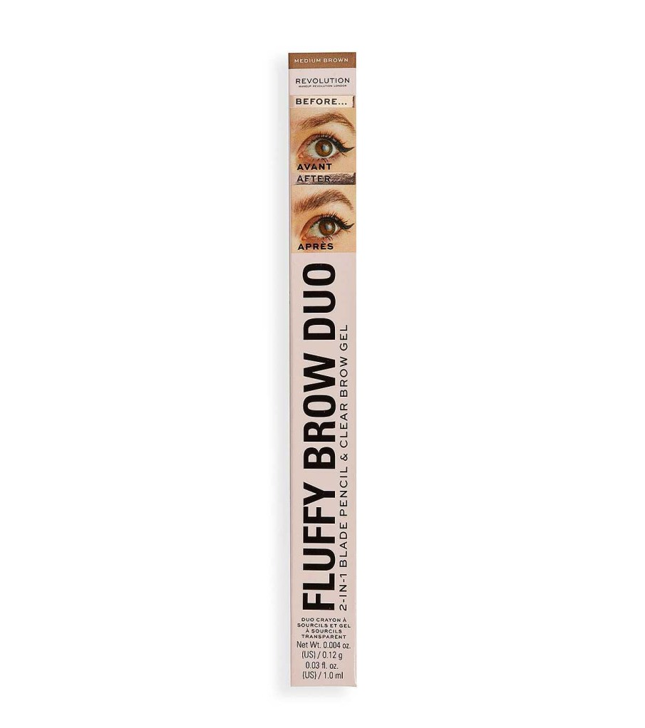 Cejas | Makeup Revolution Revolution - L Piz De Cejas Fluffy Brow Filter Duo - Medium Brown