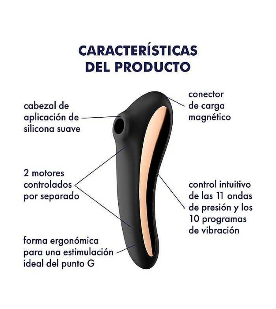 Masaje Y Relaciones Sexuales | Satisfyer Satisfyer - Succionador De Cl Toris Dual Kiss