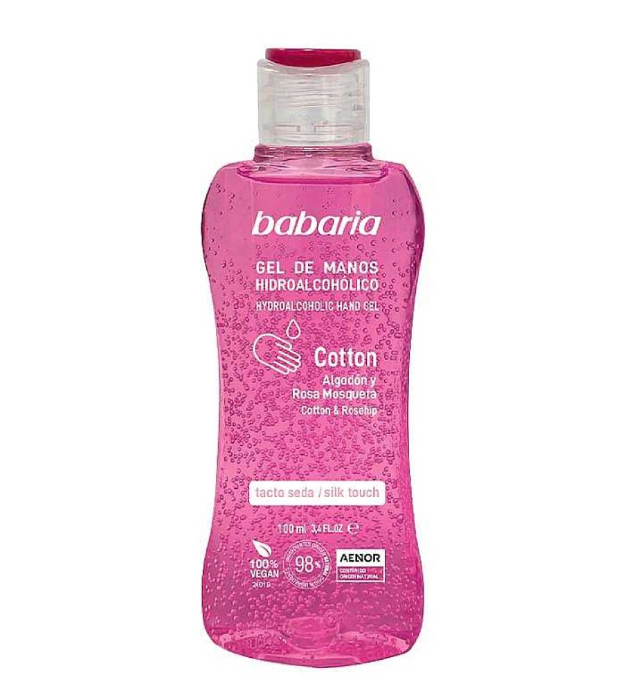 Desinfectantes De Manos Y Mascarillas | Babaria Babaria - Gel De Manos Hidroalcoholico - Algod N Y Rosa Mosqueta - 100Ml