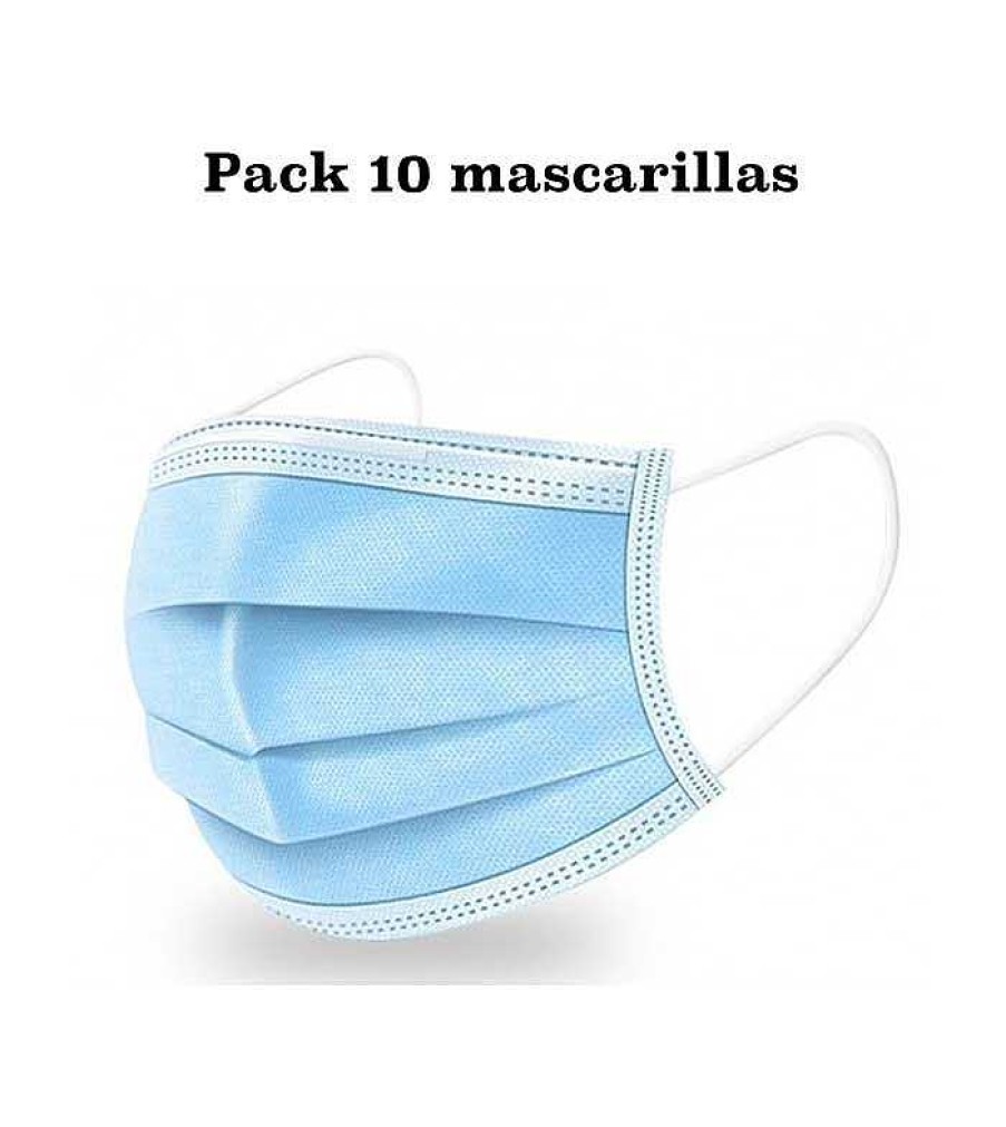 Desinfectantes De Manos Y Mascarillas | Varios Varios - Pack 10 Mascarillas Higi Nicas Desechables 3Ply