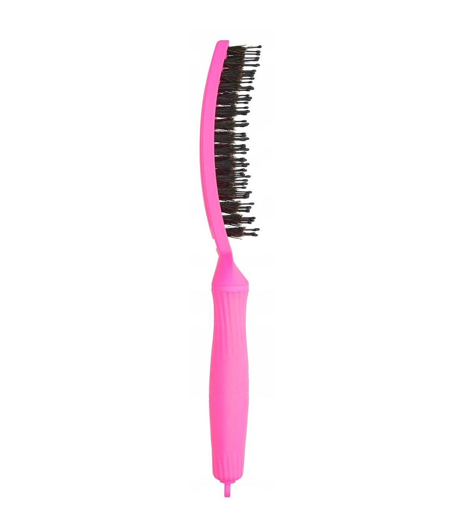 Accesorios Cabello | Olivia Garden Olivia Garden - *Think Pink* - Cepillo Para Cabello Fingerbrush Combo Medium - Neon Pink