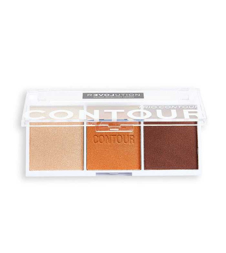 Bronceadores En Polvo | Revolution Relove Revolution Relove - Paleta Para Contorno Colour Play Contour Trio - Bronze Sugar