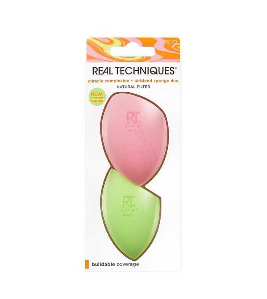 Esponjas | Real Techniques Real Techniques - D O De Esponjas De Maquillaje Miracle Complexion + Airblend