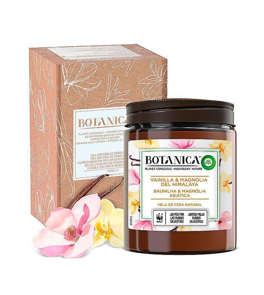 Velas | Air Wick Air Wick - *Botanica By Air Wick* - Vela De Cera De Origen Natural 500G - Vainilla & Magnolia