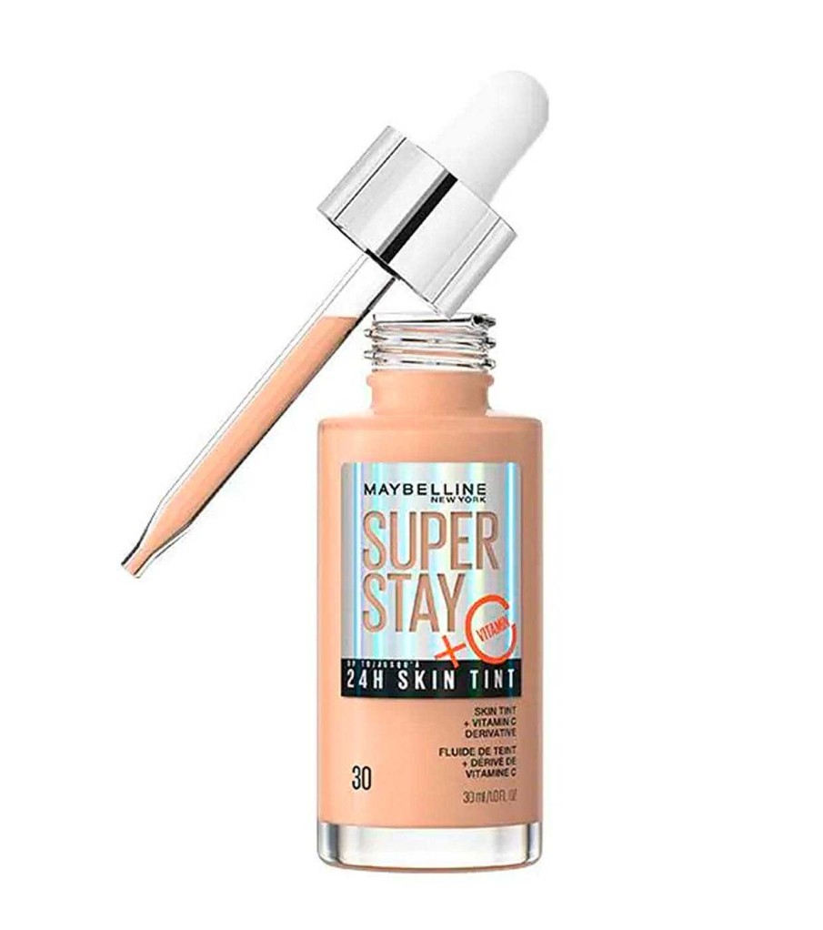 Base De Maquillaje Fluida | Maybelline Maybelline - Base De Maquillaje En S Rum Superstay 24H Skin Tint + Vitamina C - 30