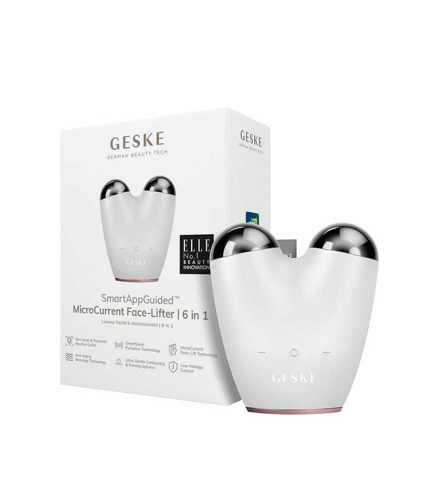 Limpiadores Y Desmaquillantes | GESKE Geske - Masajeador Microcurrent Face-Lifter 6 In 1 - White