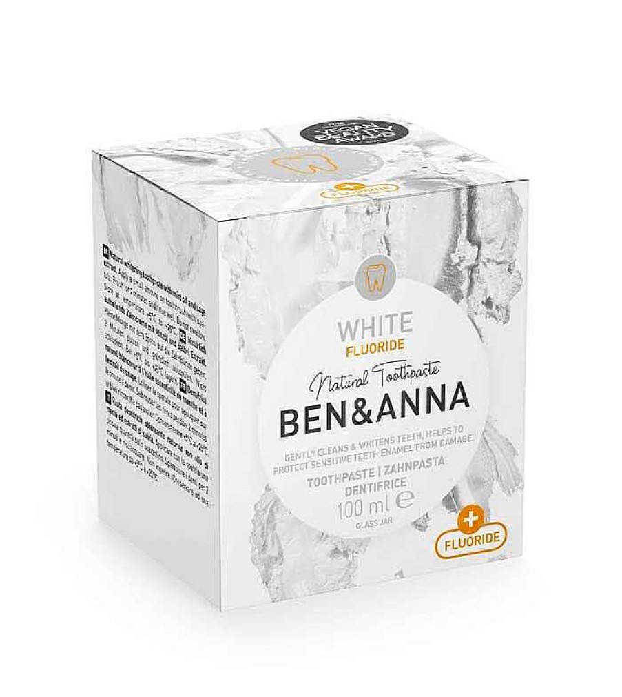 Higiene Bucodental | Ben and Anna Ben & Anna - Pasta De Dientes Natural En Crema Con Fl Or - White