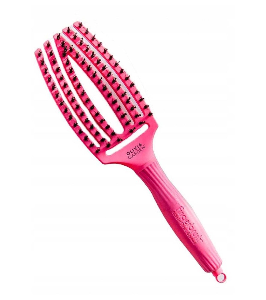 Accesorios Cabello | Olivia Garden Olivia Garden - Cepillo Para Cabello Fingerbrush Combo Medium - Hot Pink