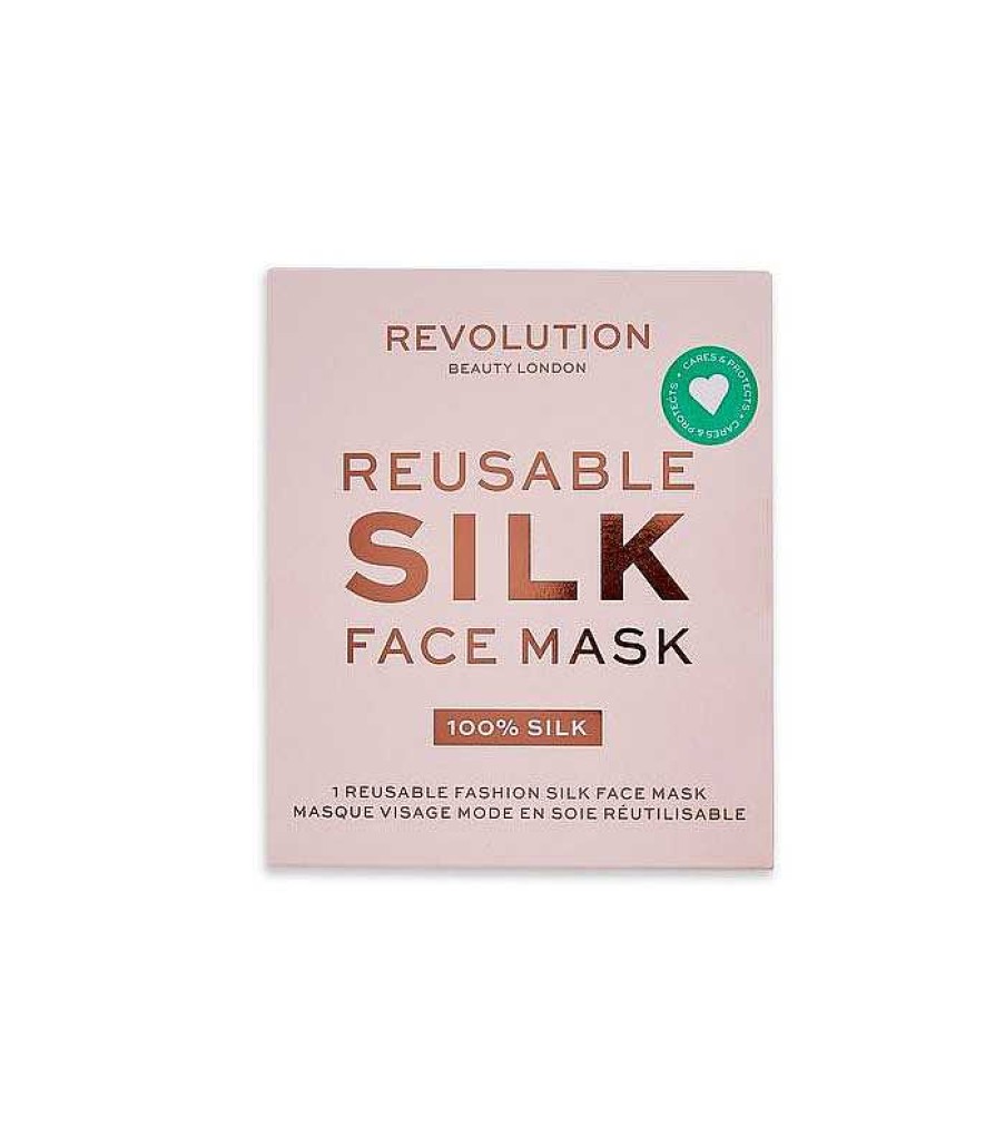 Desinfectantes De Manos Y Mascarillas | Makeup Revolution Revolution - Mascarilla De Seda Reutilizable - Pink