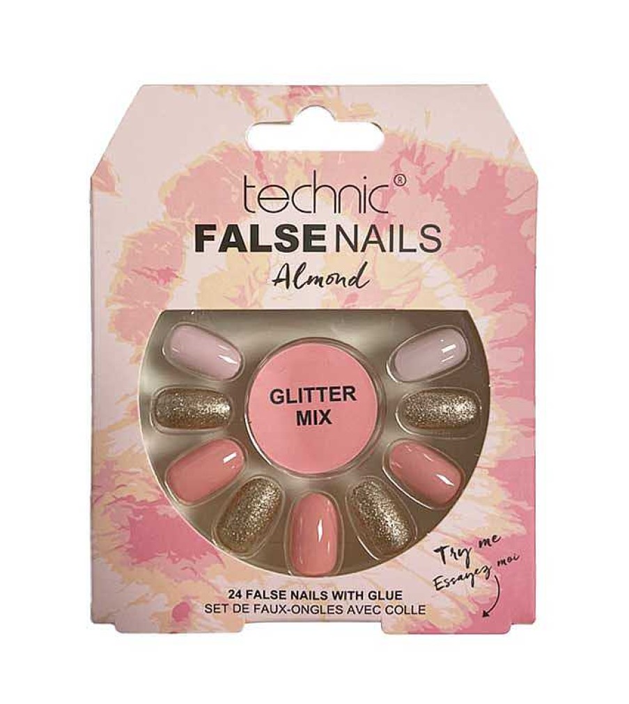 U As Postizas | Technic Cosmetics Technic Cosmetics - U As Postizas False Nails Almond - Glitter Mix