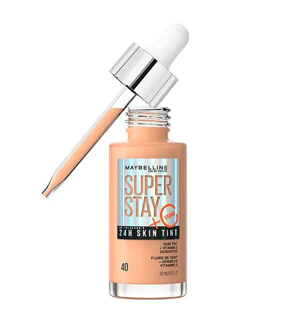 Base De Maquillaje Fluida | Maybelline Maybelline - Base De Maquillaje En S Rum Superstay 24H Skin Tint + Vitamina C - 40