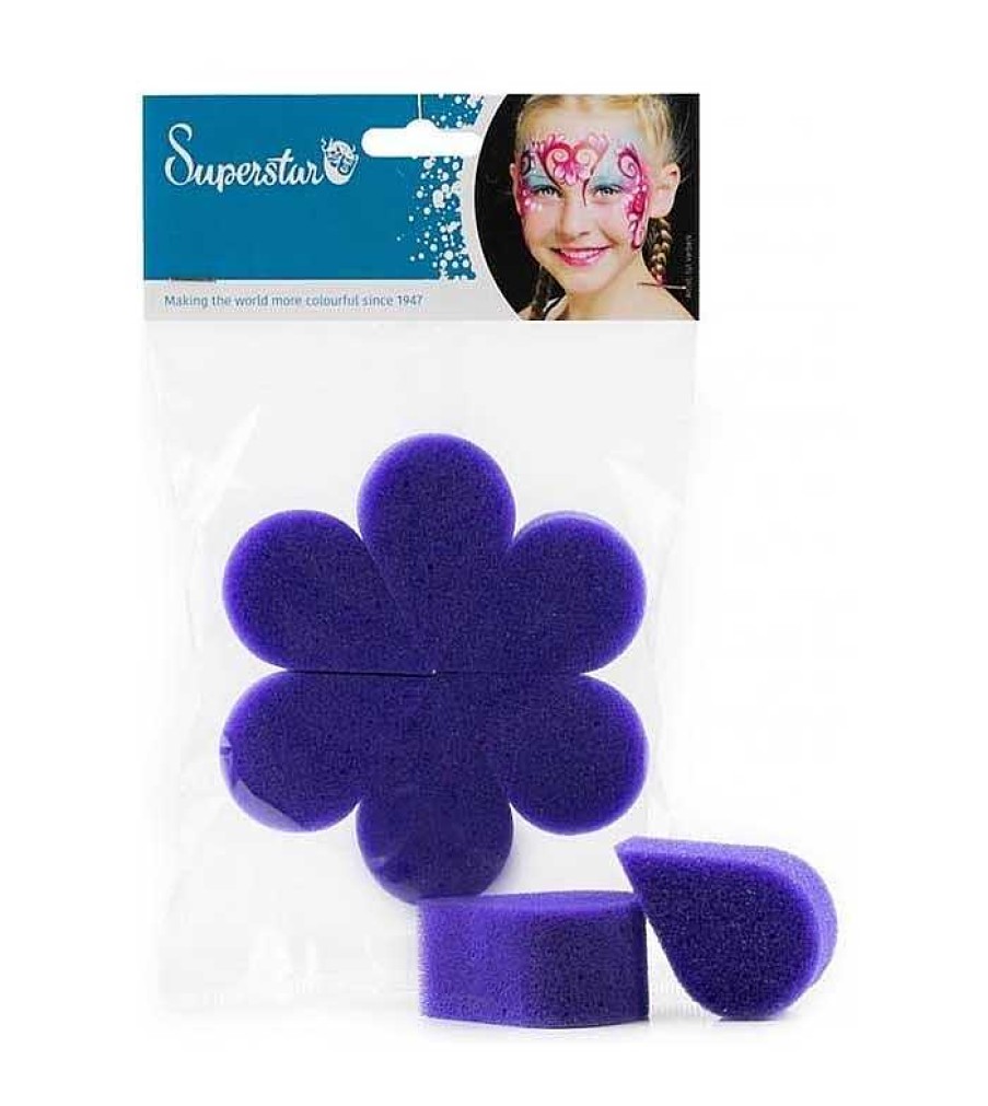 Maquillaje Art Stico | Superstar Superstar - Pack De 6 Esponjas Para Aquacolor - Eco Butterfly