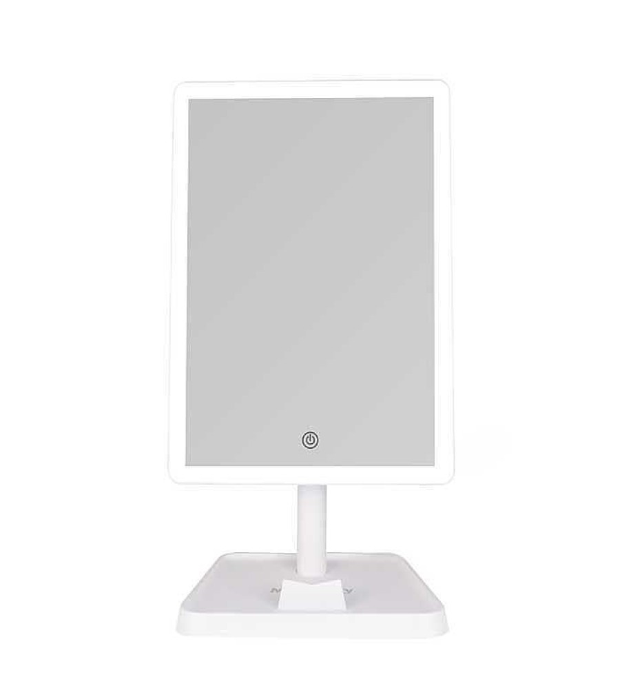 Espejos | MQBeauty Mqbeauty - Espejo De Tocador Recargable Con Iluminaci N Led Regulable - Blanco