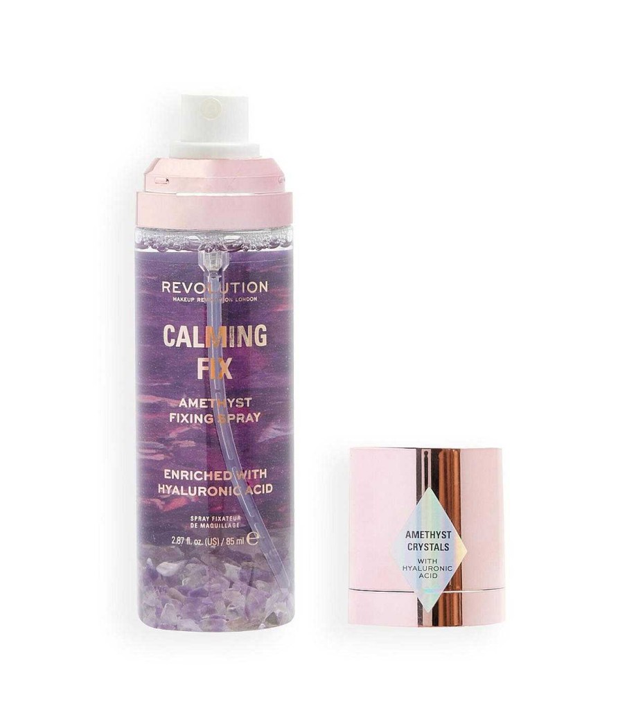 Fijadores Y Prebases | Makeup Revolution Revolution - *Crystal Aura* - Fijador Del Maquillaje En Spray Calming Fix Amethyst