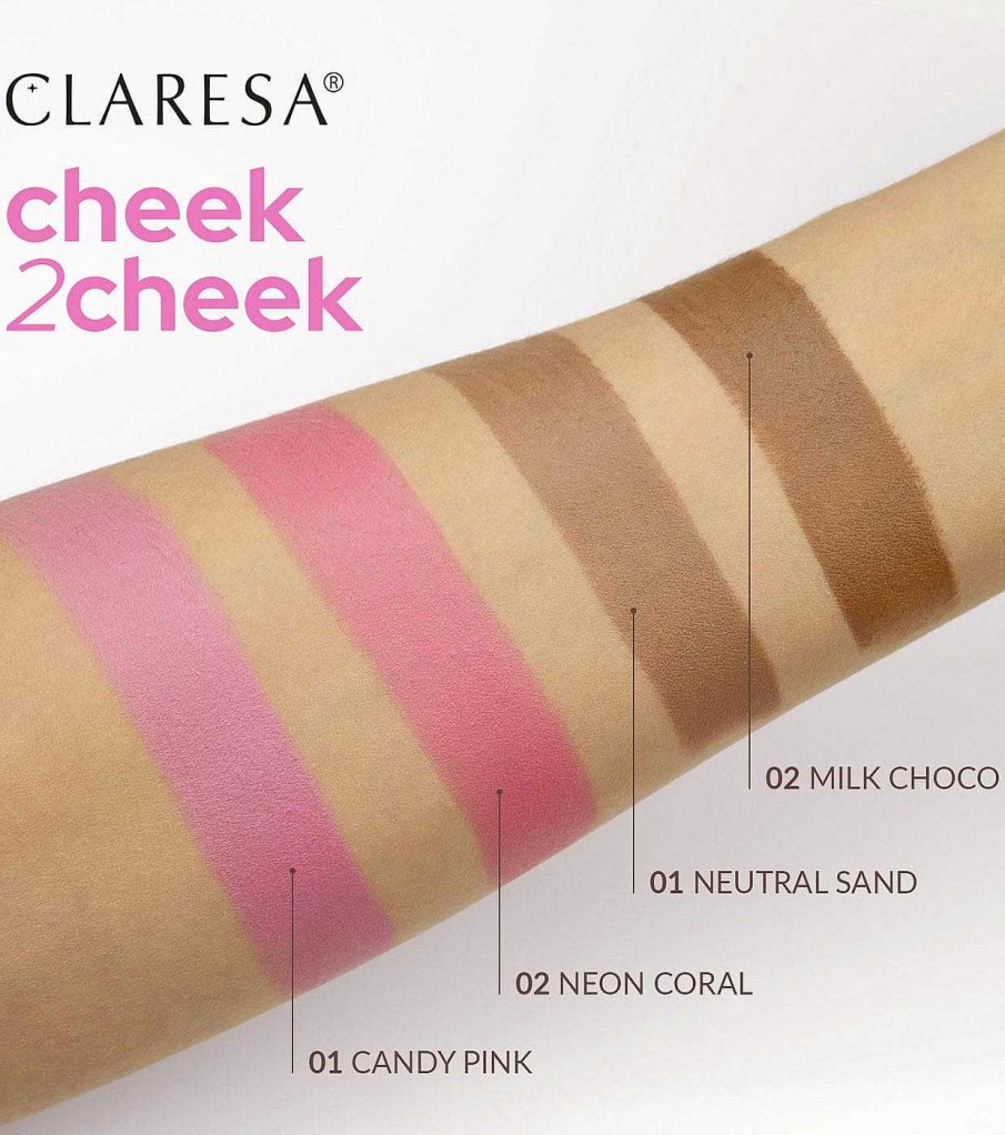 Bronceadores En Crema | Claresa Claresa - Contorno En Stick Cheek 2Cheek - 02: Milk Choco