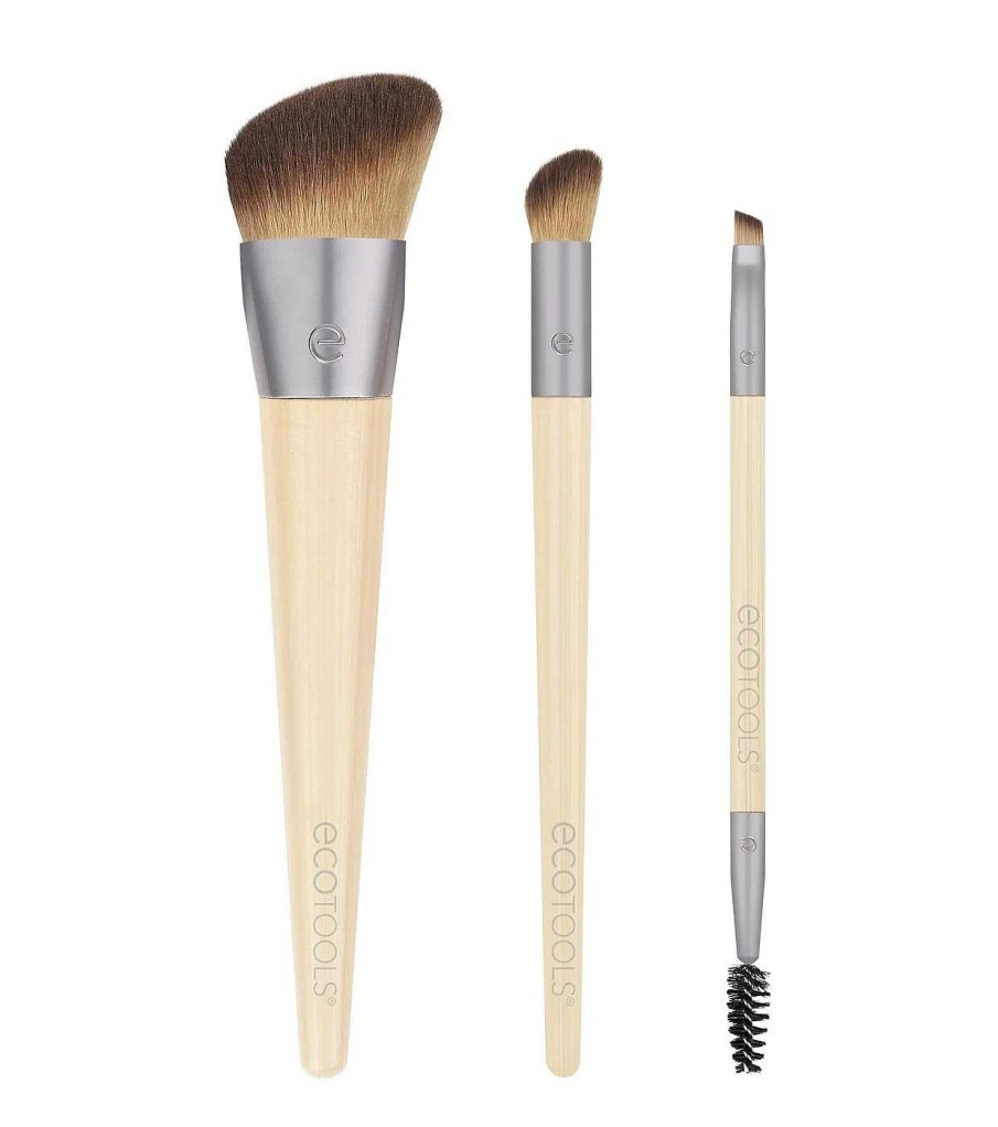 Sets De Brochas | Ecotools Ecotools - *New Natural* - Set De Brochas Conceal, Enhance & Sculpt Trio