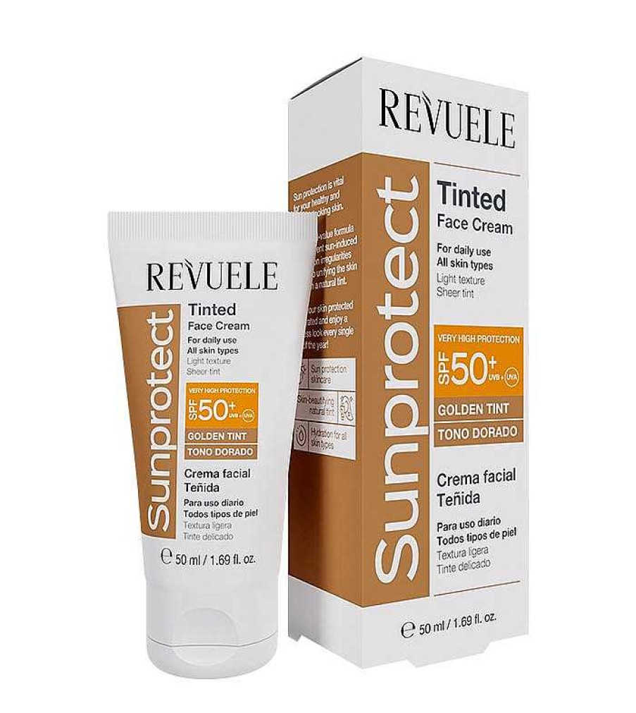 Protectores Solares Faciales | Revuele Revuele - *Sunprotect* - Crema Protectora Solar Con Color Spf50+ - Golden Tint