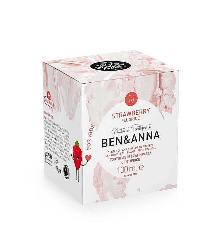 Higiene Bucodental | Ben and Anna Ben & Anna - Pasta De Dientes Natural En Crema Con Fl Or - Strawberry