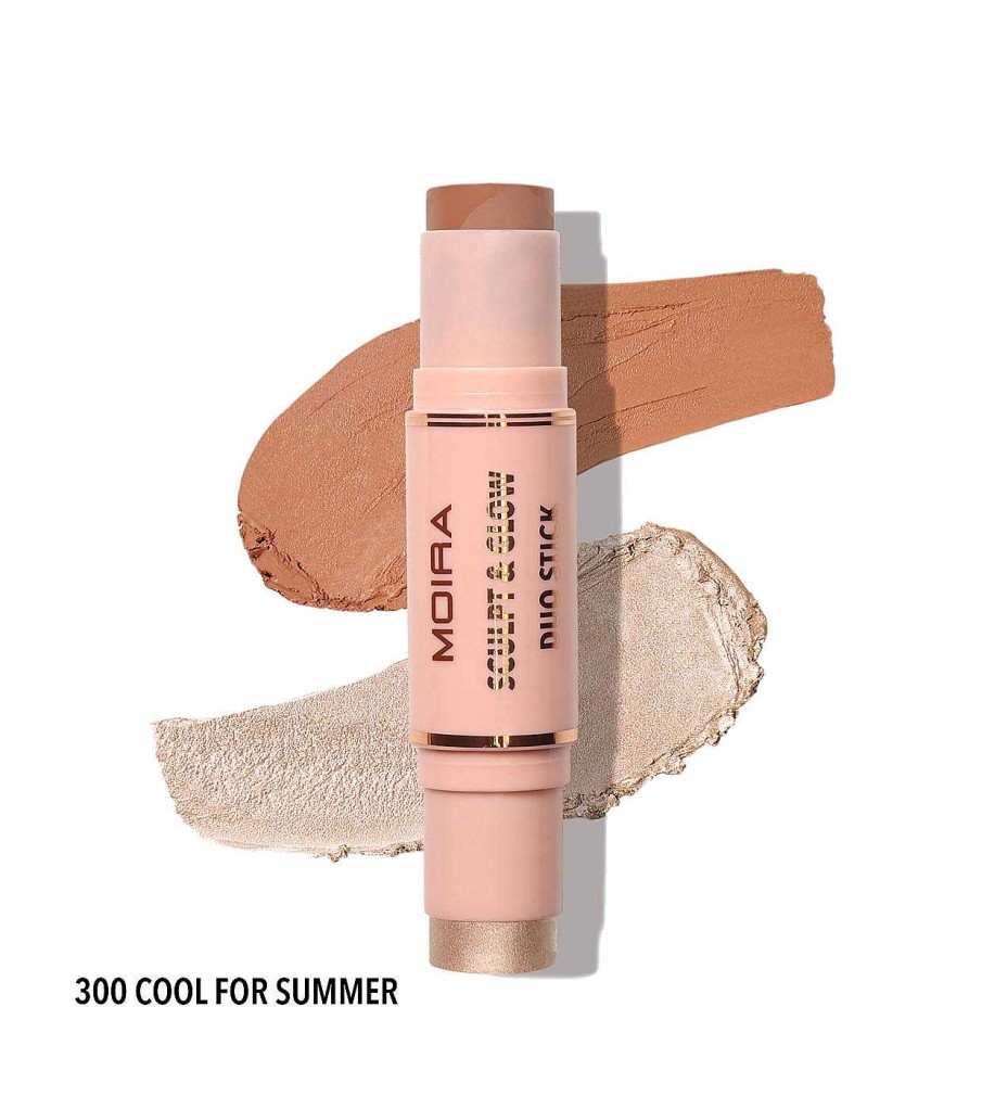 Iluminador En Crema | MOIRA Moira - Duo De Contorno E Iluminador En Stick Sculpt & Glow - 300: Cool For Summer